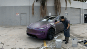 Washing a Wrapped Car