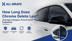 Professional chrome delete wrap service