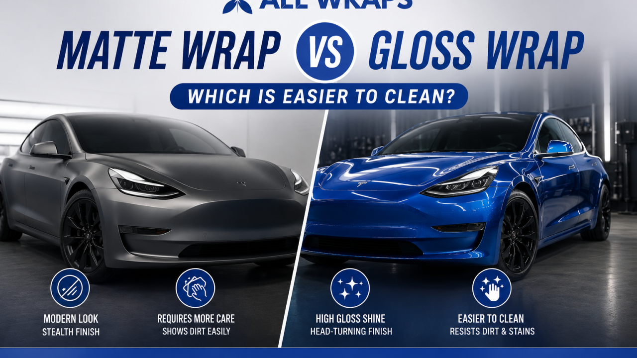 Matte Wrap vs Gloss Wrap: Which Is Easier to Clean? | All Wraps Long Beach